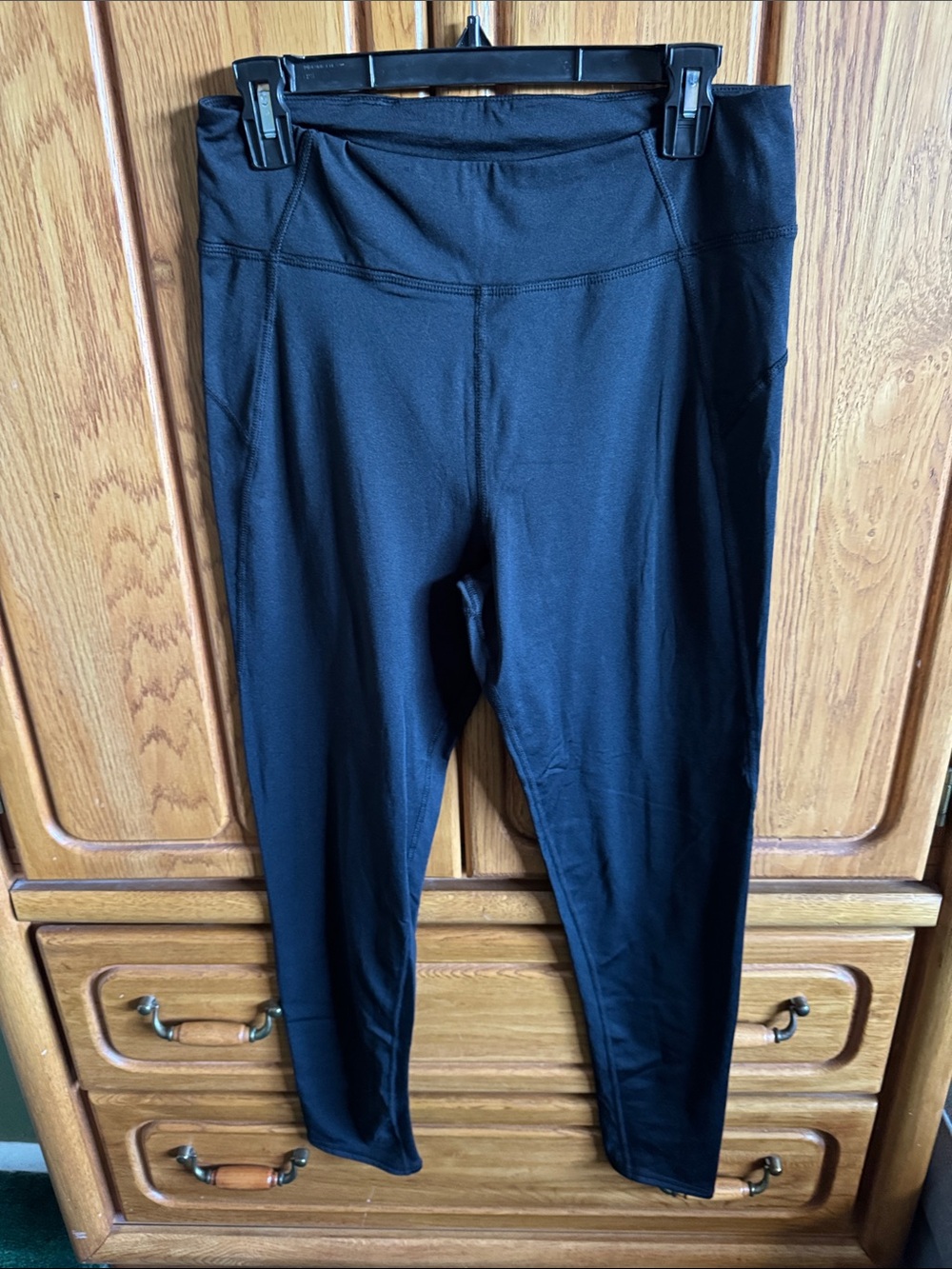 Black Women's Active Leggings - Comfortable High-Waist Plush Warmth